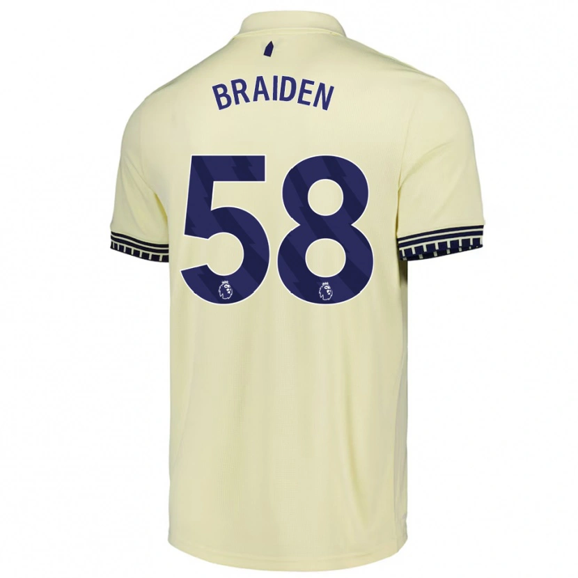 Danxen Herren Braiden Graham #58 Creme Weiß Schwarz Auswärtstrikot Trikot 2025/26 T-Shirt Österreich