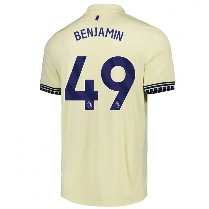 Danxen Herren Omari Benjamin #49 Creme Weiß Schwarz Auswärtstrikot Trikot 2025/26 T-Shirt Österreich