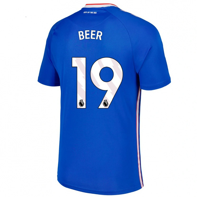 Danxen Herren Megan Beer #19 Blau Weiß Auswärtstrikot Trikot 2025/26 T-Shirt Österreich