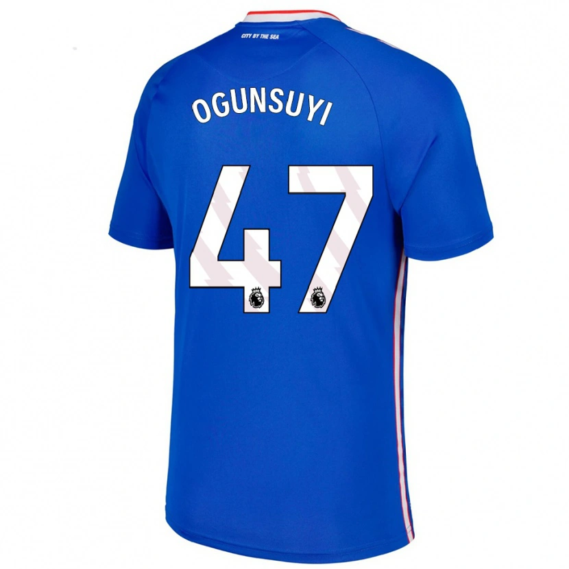 Danxen Herren Trey Samuel-Ogunsuyi #47 Blau Weiß Auswärtstrikot Trikot 2025/26 T-Shirt Österreich