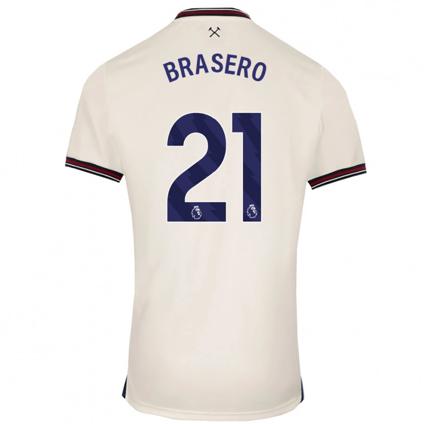 Danxen Herren Sarah Brasero #21 Creme Weiß Auswärtstrikot Trikot 2025/26 T-Shirt Österreich