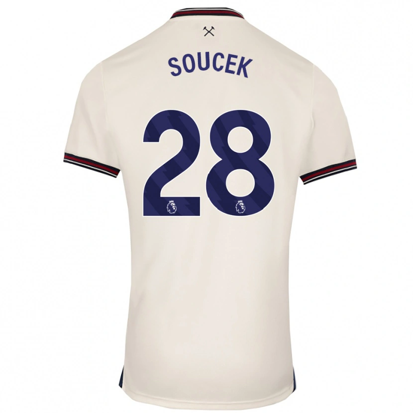 Danxen Herren Tomas Soucek #28 Creme Weiß Auswärtstrikot Trikot 2025/26 T-Shirt Österreich