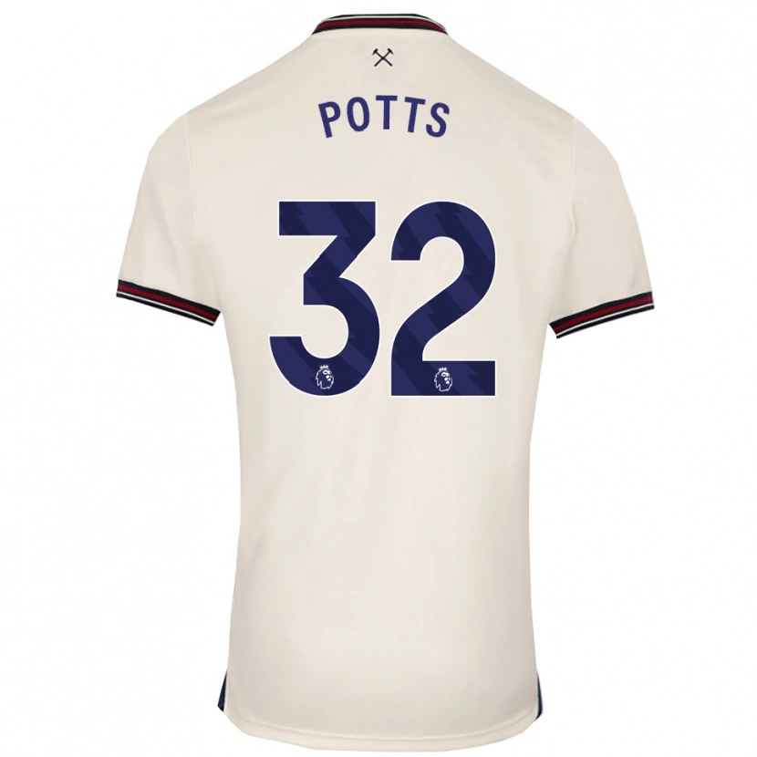 Danxen Herren Freddie Potts #32 Creme Weiß Auswärtstrikot Trikot 2025/26 T-Shirt Österreich