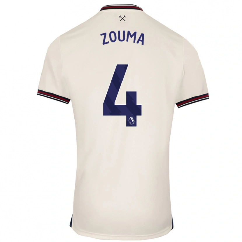 Danxen Herren Kurt Zouma #4 Creme Weiß Auswärtstrikot Trikot 2025/26 T-Shirt Österreich