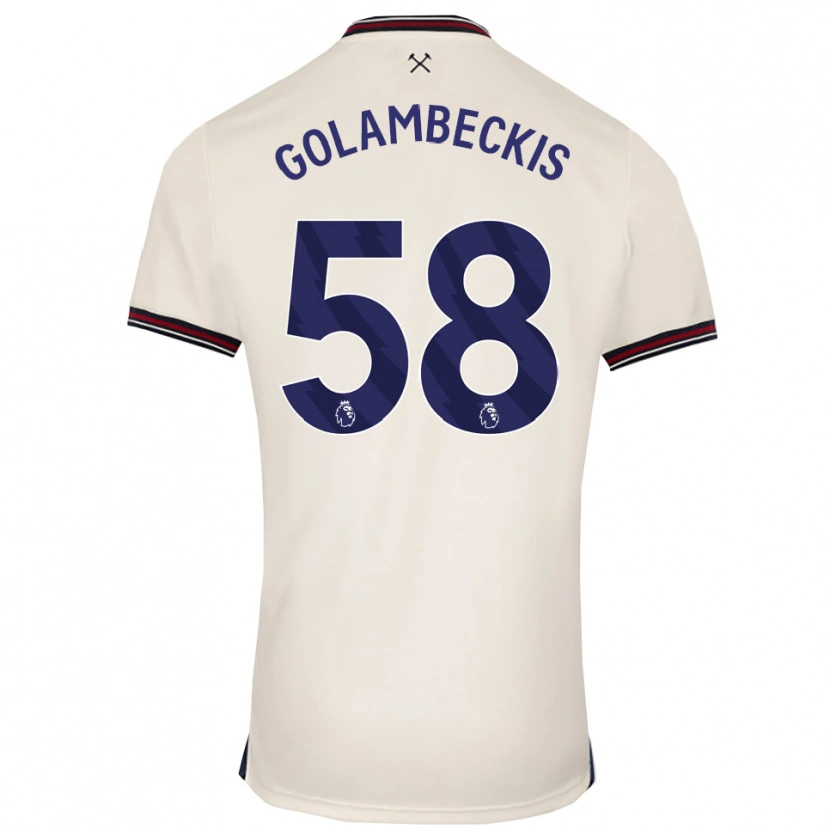 Danxen Herren Airidas Golambeckis #58 Creme Weiß Auswärtstrikot Trikot 2025/26 T-Shirt Österreich