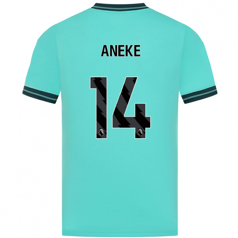 Danxen Herren Aaron Aneke #14 Himmelblau Grün Auswärtstrikot Trikot 2025/26 T-Shirt Österreich