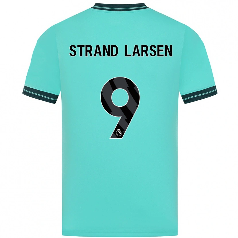 Danxen Herren Jørgen Strand Larsen #9 Himmelblau Grün Auswärtstrikot Trikot 2025/26 T-Shirt Österreich