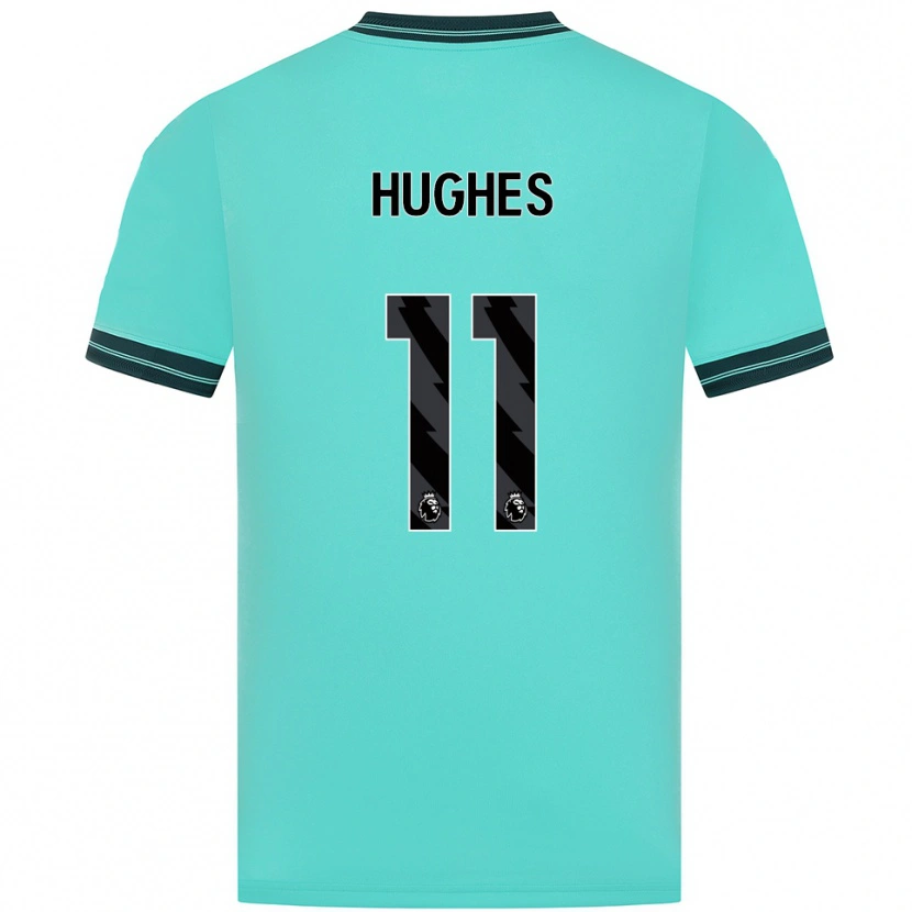 Danxen Herren Amber Hughes #11 Himmelblau Grün Auswärtstrikot Trikot 2025/26 T-Shirt Österreich