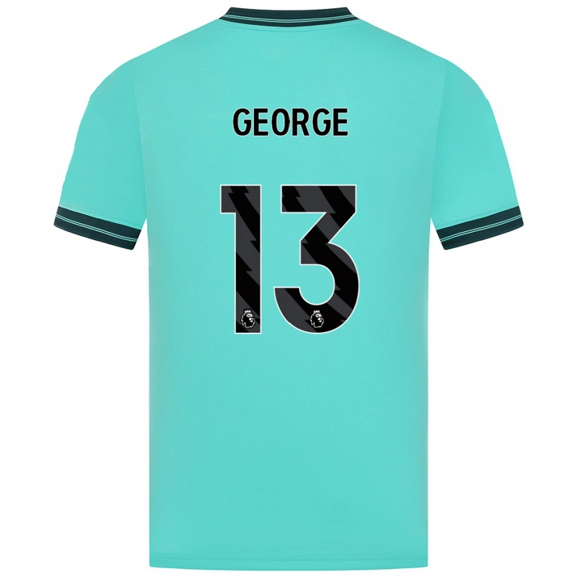 Danxen Herren Harry George #13 Himmelblau Grün Auswärtstrikot Trikot 2025/26 T-Shirt Österreich