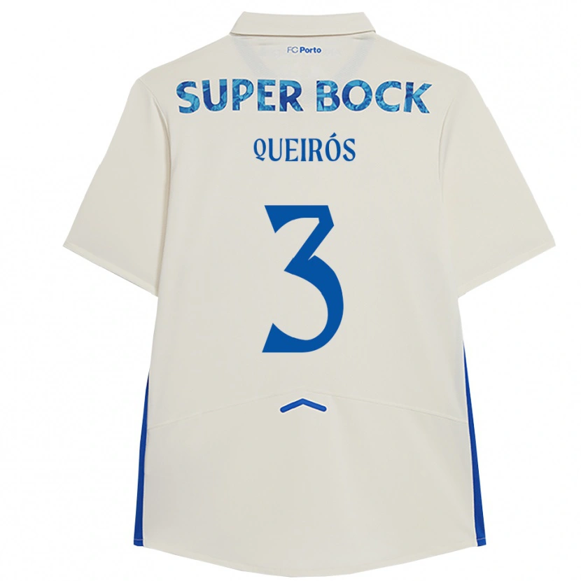 Danxen Herren Mariana Queirós #3 Weiß Blau Ausweichtrikot Trikot 2025/26 T-Shirt Österreich