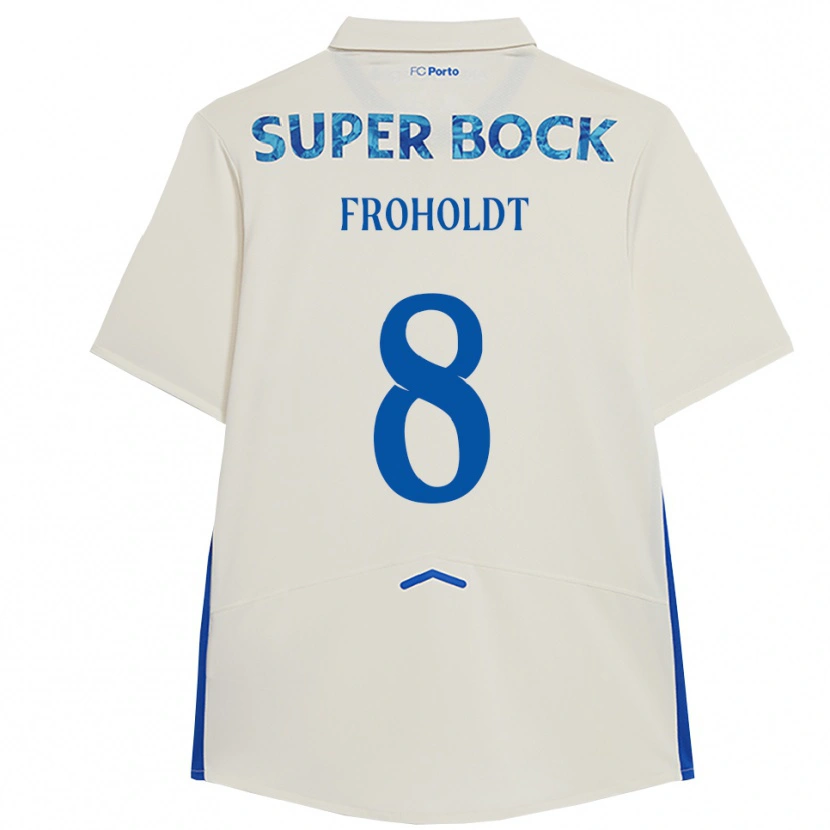 Danxen Herren Victor Froholdt #8 Weiß Blau Ausweichtrikot Trikot 2025/26 T-Shirt Österreich