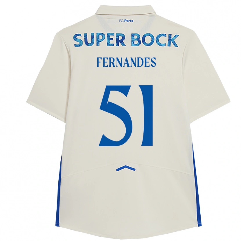 Danxen Herren Diogo Fernandes #51 Weiß Blau Ausweichtrikot Trikot 2025/26 T-Shirt Österreich