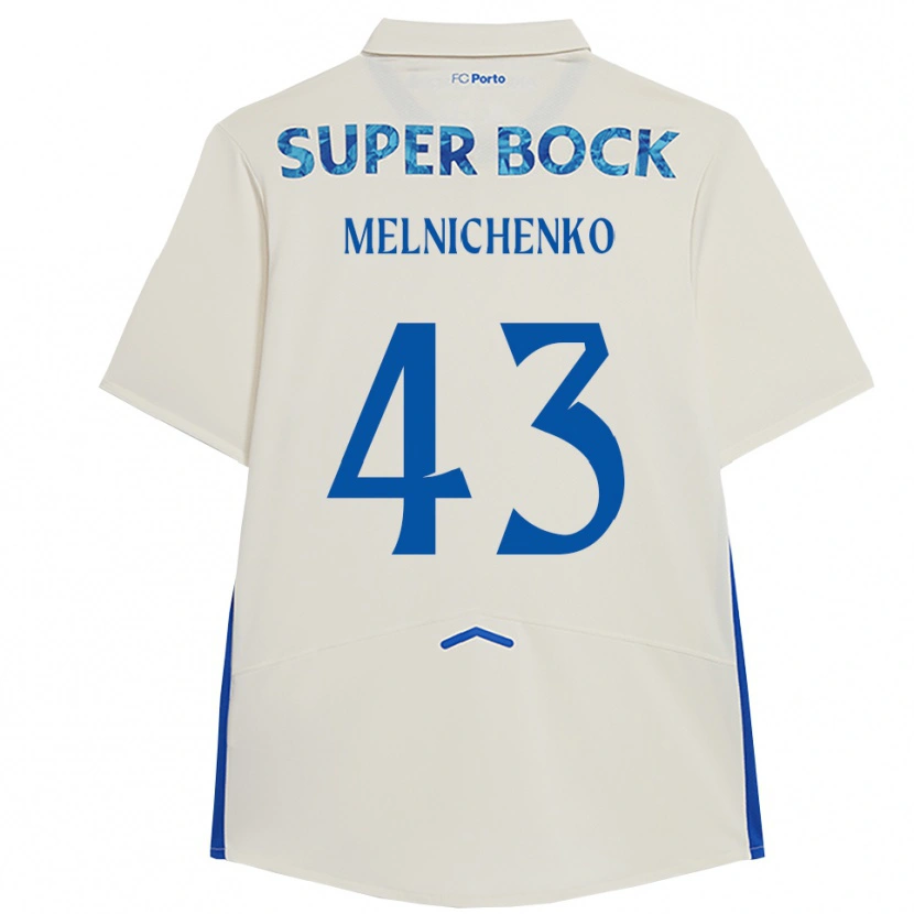 Danxen Herren Trofim Melnichenko #43 Weiß Blau Ausweichtrikot Trikot 2025/26 T-Shirt Österreich