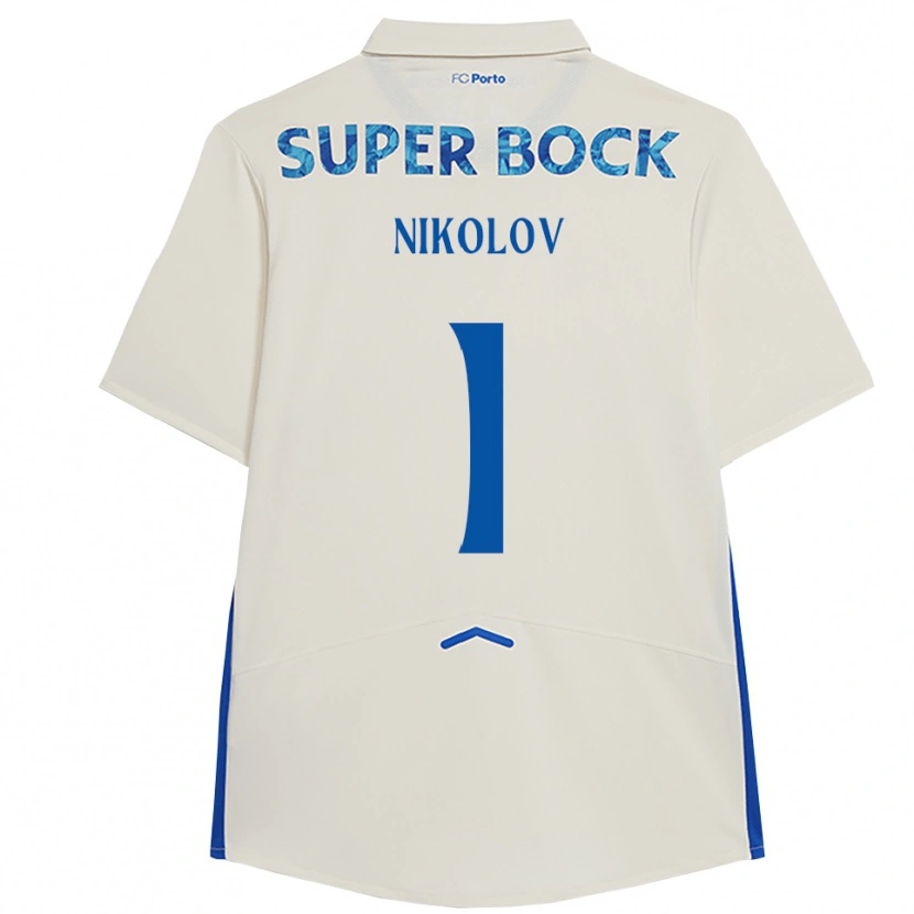 Danxen Herren Antoni Nikolov #1 Weiß Blau Ausweichtrikot Trikot 2025/26 T-Shirt Österreich