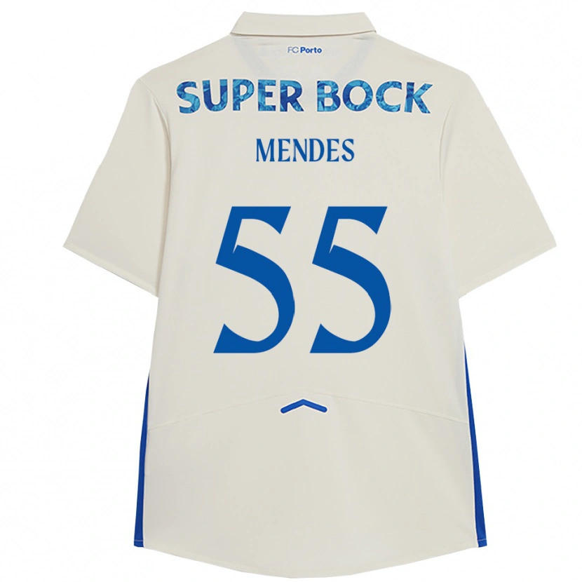 Danxen Herren Joao Mendes #55 Weiß Blau Ausweichtrikot Trikot 2025/26 T-Shirt Österreich