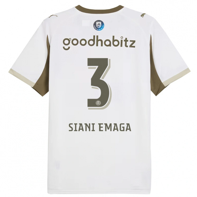 Danxen Herren Ezechiel Siani Emaga #3 Weiß Grau Ausweichtrikot Trikot 2025/26 T-Shirt Österreich