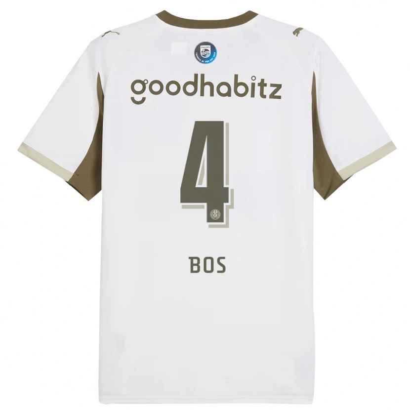 Danxen Herren Floris Bos #4 Weiß Grau Ausweichtrikot Trikot 2025/26 T-Shirt Österreich