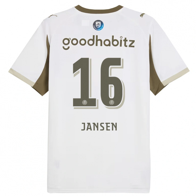 Danxen Herren Sem Jansen #16 Weiß Grau Ausweichtrikot Trikot 2025/26 T-Shirt Österreich