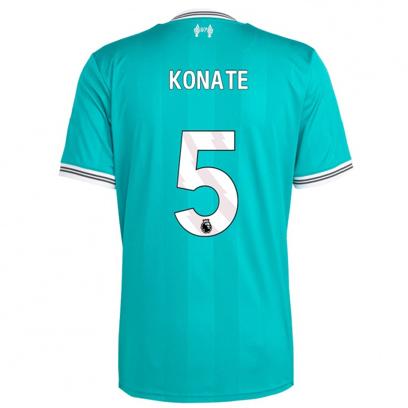 Danxen Herren Ibrahima Konaté #5 Grün Weiß Ausweichtrikot Trikot 2025/26 T-Shirt Österreich
