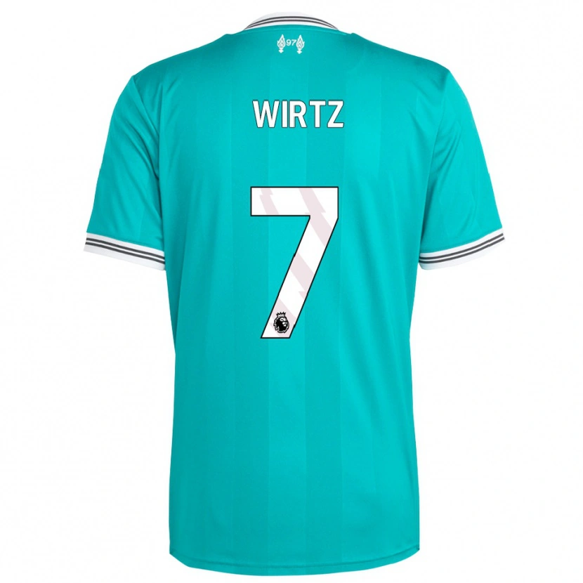 Danxen Herren Florian Wirtz #7 Grün Weiß Ausweichtrikot Trikot 2025/26 T-Shirt Österreich