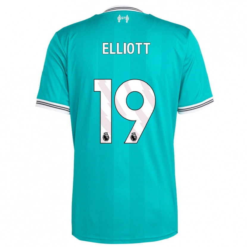 Danxen Herren Harvey Elliott #19 Grün Weiß Ausweichtrikot Trikot 2025/26 T-Shirt Österreich