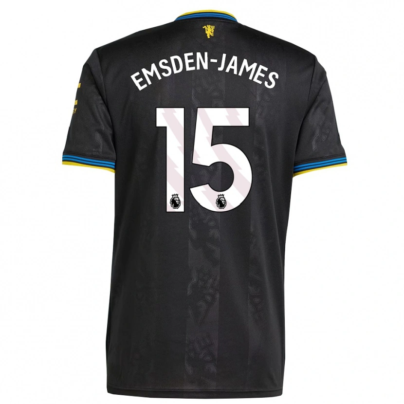 Danxen Herren Harley Emsden-James #15 Schwarz Gelb Blau Ausweichtrikot Trikot 2025/26 T-Shirt Österreich