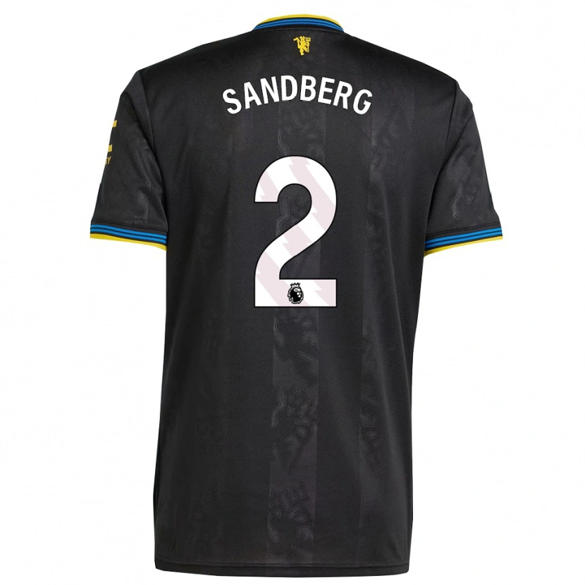 Danxen Herren Anna Sandberg #2 Schwarz Gelb Blau Ausweichtrikot Trikot 2025/26 T-Shirt Österreich