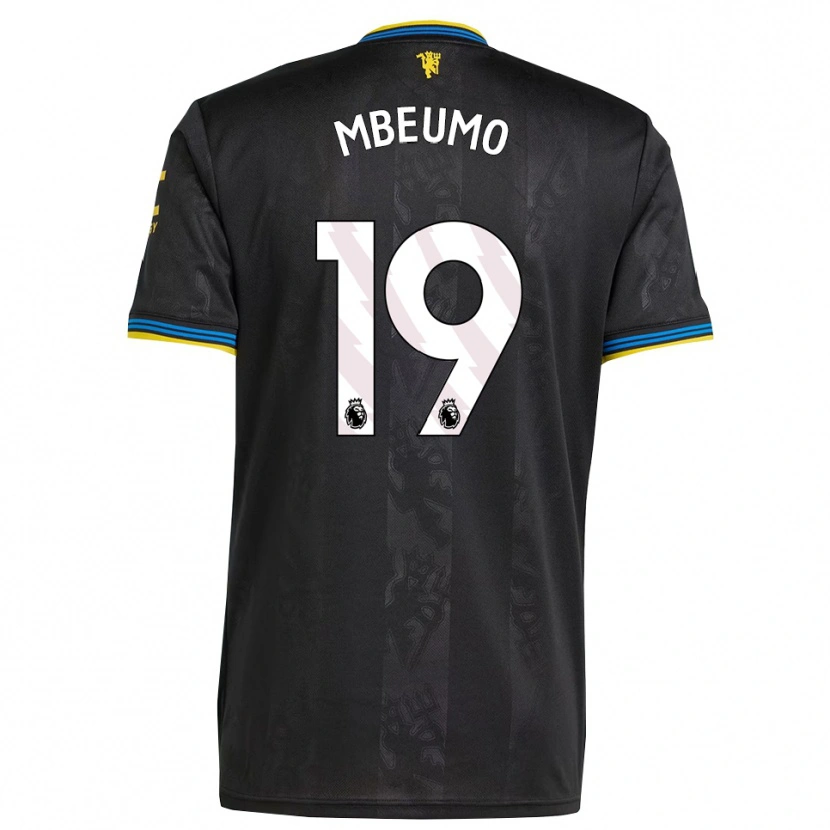 Danxen Herren Bryan Mbeumo #19 Schwarz Gelb Blau Ausweichtrikot Trikot 2025/26 T-Shirt Österreich