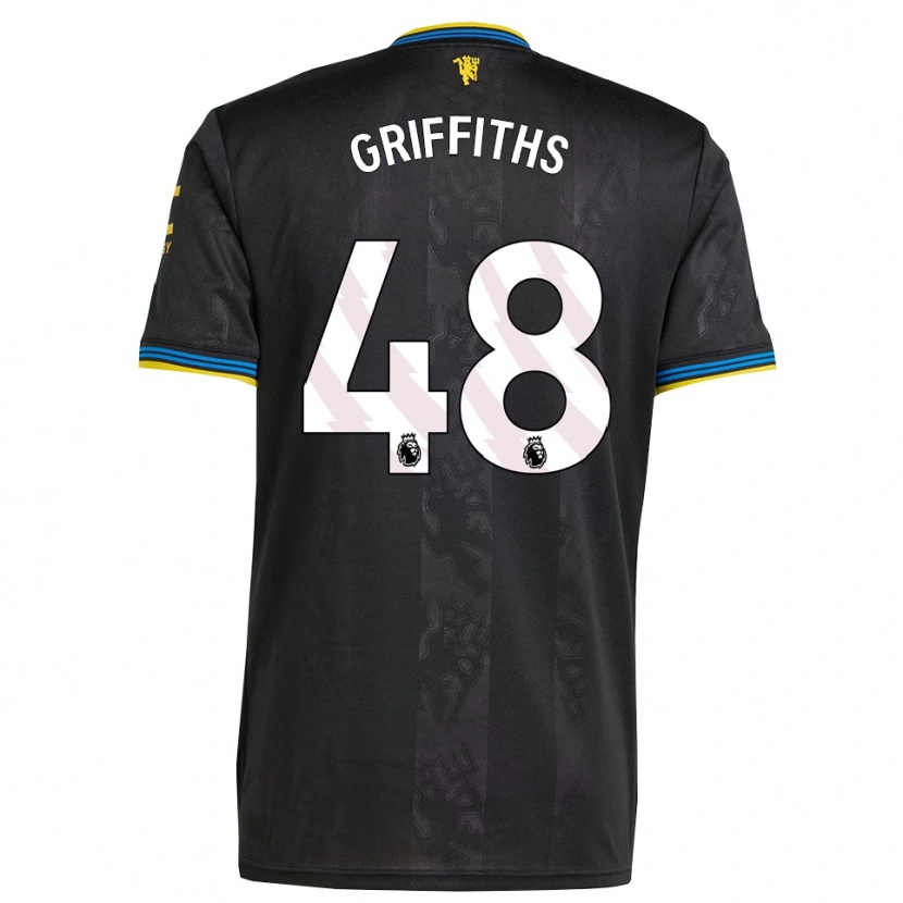 Danxen Herren Mared Griffiths #48 Schwarz Gelb Blau Ausweichtrikot Trikot 2025/26 T-Shirt Österreich