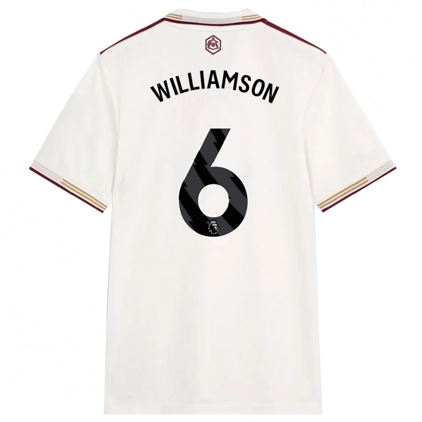 Danxen Herren Leah Williamson #6 Creme Weiß Burgunderrot Ausweichtrikot Trikot 2025/26 T-Shirt Österreich