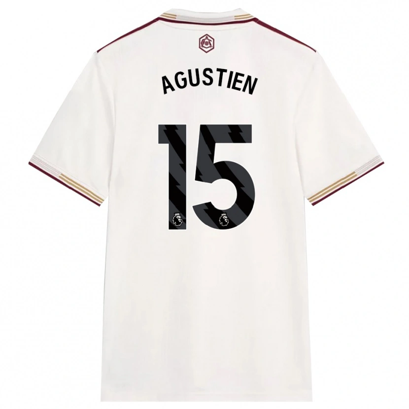 Danxen Herren Demiane Agustien #15 Creme Weiß Burgunderrot Ausweichtrikot Trikot 2025/26 T-Shirt Österreich