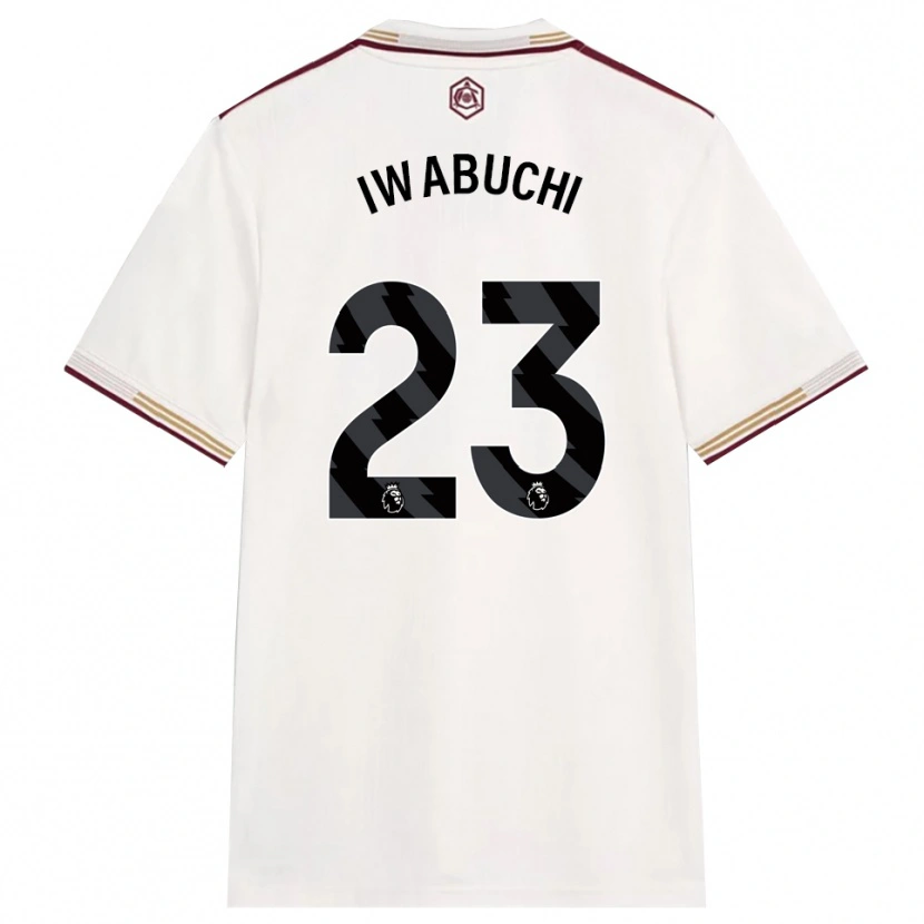 Danxen Herren Mana Iwabuchi #23 Creme Weiß Burgunderrot Ausweichtrikot Trikot 2025/26 T-Shirt Österreich