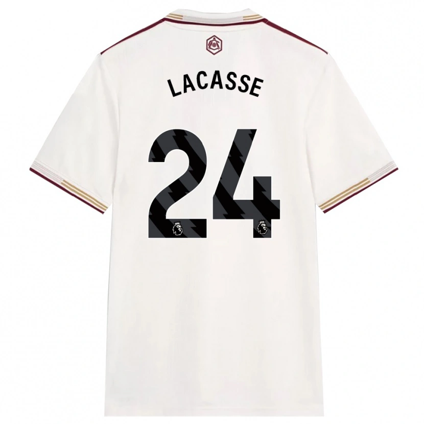 Danxen Herren Cloé Lacasse #24 Creme Weiß Burgunderrot Ausweichtrikot Trikot 2025/26 T-Shirt Österreich