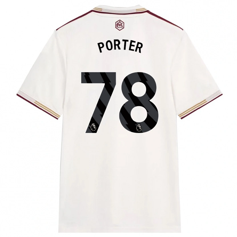 Danxen Herren Jack Porter #78 Creme Weiß Burgunderrot Ausweichtrikot Trikot 2025/26 T-Shirt Österreich