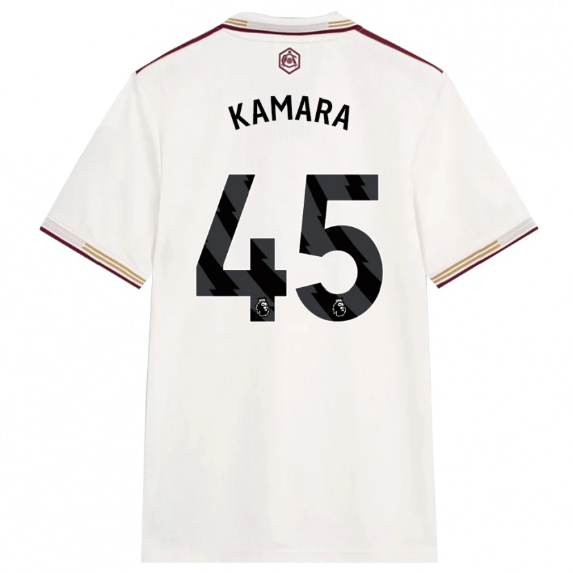 Danxen Herren Osman Kamara #45 Creme Weiß Burgunderrot Ausweichtrikot Trikot 2025/26 T-Shirt Österreich