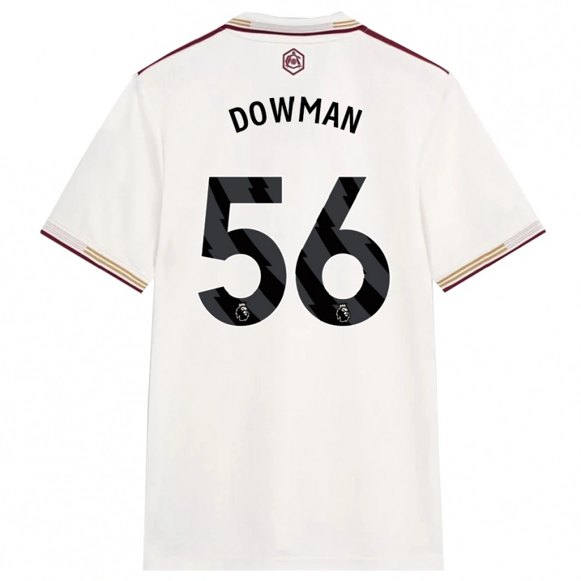 Danxen Herren Max Dowman #56 Creme Weiß Burgunderrot Ausweichtrikot Trikot 2025/26 T-Shirt Österreich