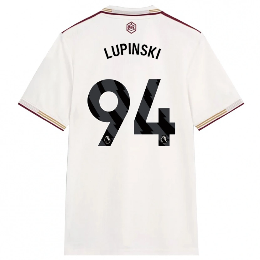 Danxen Herren Remi Lupinski #94 Creme Weiß Burgunderrot Ausweichtrikot Trikot 2025/26 T-Shirt Österreich