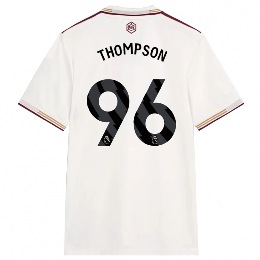 Danxen Herren Kyran Thompson #96 Creme Weiß Burgunderrot Ausweichtrikot Trikot 2025/26 T-Shirt Österreich