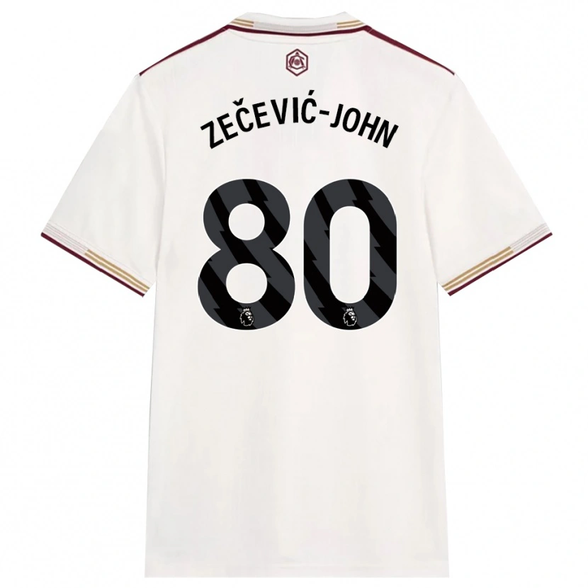 Danxen Herren Louis Zečević-John #80 Creme Weiß Burgunderrot Ausweichtrikot Trikot 2025/26 T-Shirt Österreich
