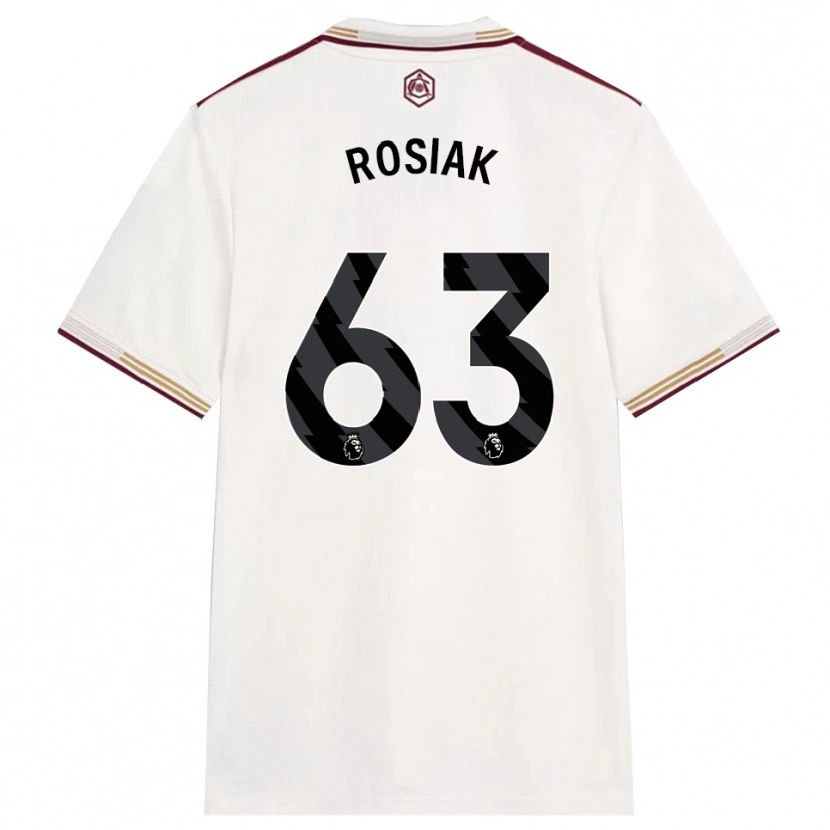 Danxen Herren Michal Rosiak #63 Creme Weiß Burgunderrot Ausweichtrikot Trikot 2025/26 T-Shirt Österreich