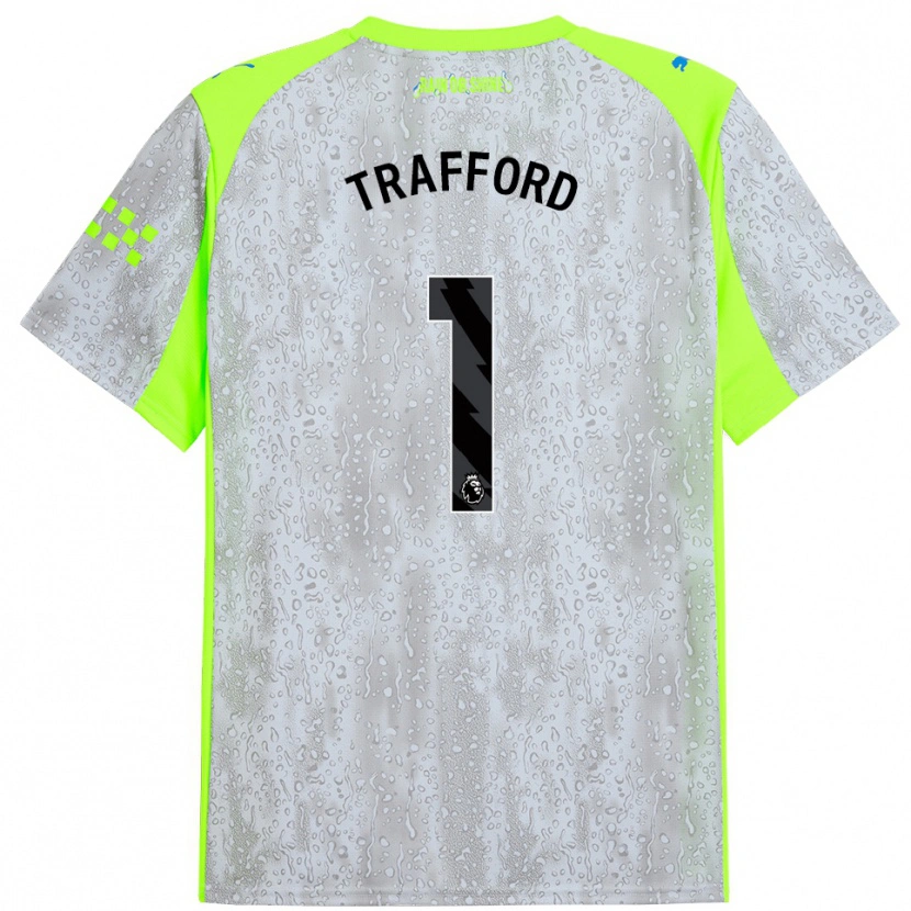 Danxen Herren James Trafford #1 Grau Gelb Ausweichtrikot Trikot 2025/26 T-Shirt Österreich