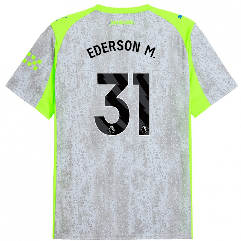 Danxen Herren Ederson #31 Grau Gelb Ausweichtrikot Trikot 2025/26 T-Shirt Österreich