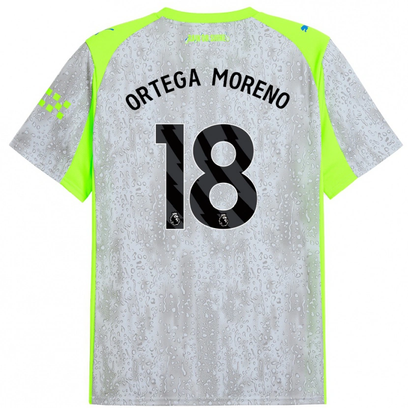Danxen Herren Stefan Ortega #18 Grau Gelb Ausweichtrikot Trikot 2025/26 T-Shirt Österreich