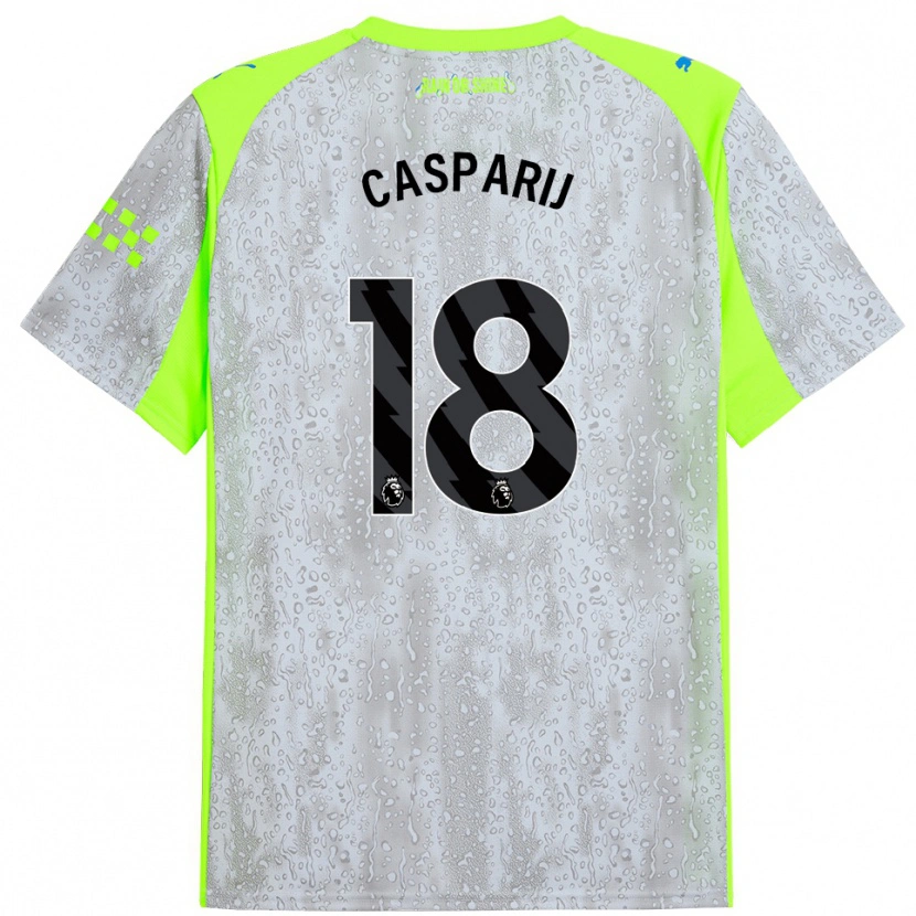 Danxen Herren Kerstin Casparij #18 Grau Gelb Ausweichtrikot Trikot 2025/26 T-Shirt Österreich