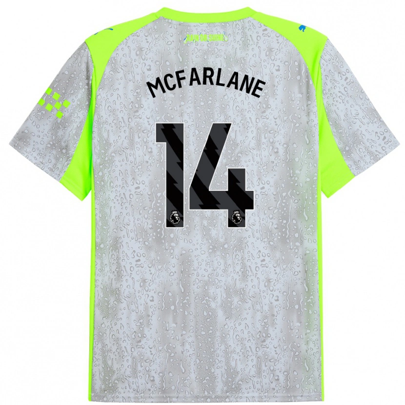 Danxen Herren Christian Mcfarlane #14 Grau Gelb Ausweichtrikot Trikot 2025/26 T-Shirt Österreich