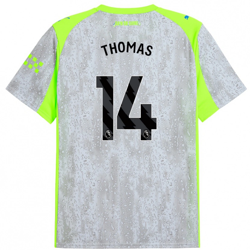 Danxen Herren Rhys Thomas #14 Grau Gelb Ausweichtrikot Trikot 2025/26 T-Shirt Österreich