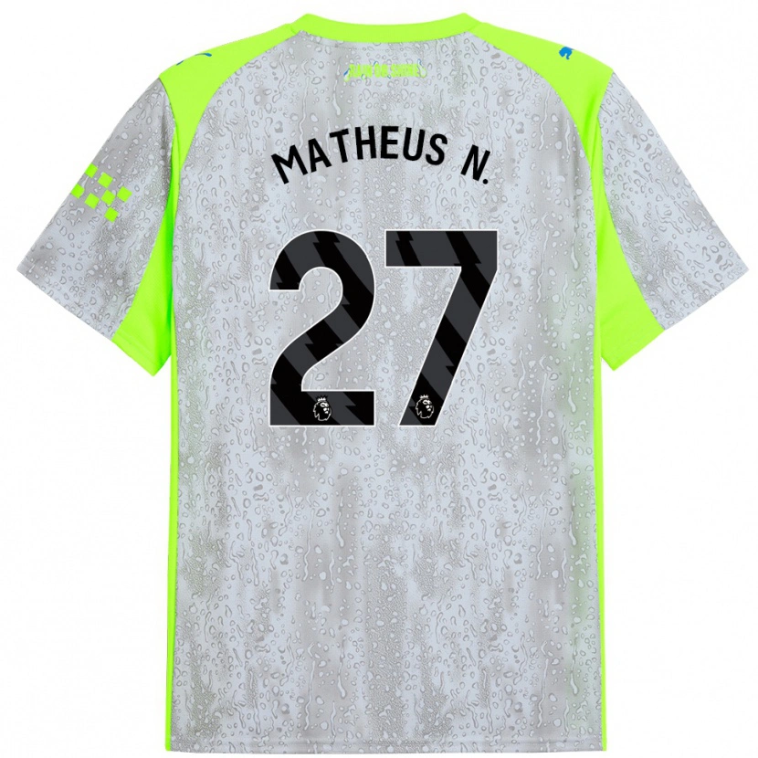Danxen Herren Matheus Nunes #27 Grau Gelb Ausweichtrikot Trikot 2025/26 T-Shirt Österreich