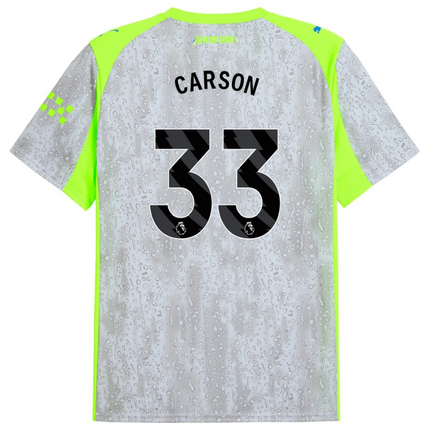 Danxen Herren Scott Carson #33 Grau Gelb Ausweichtrikot Trikot 2025/26 T-Shirt Österreich