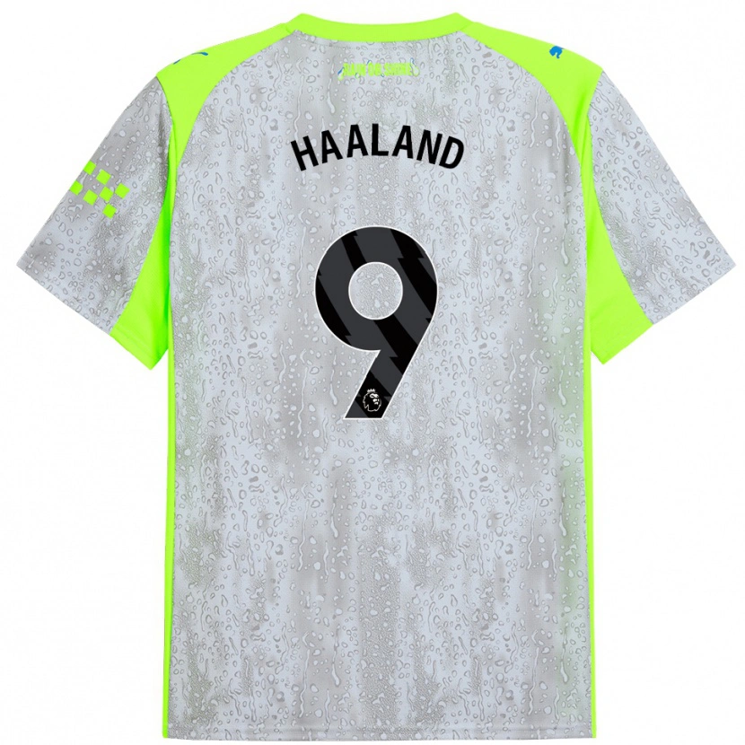Danxen Herren Erling Haaland #9 Grau Gelb Ausweichtrikot Trikot 2025/26 T-Shirt Österreich