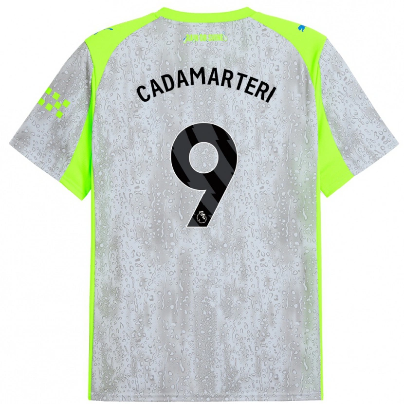Danxen Herren Caelan Cadamarteri #9 Grau Gelb Ausweichtrikot Trikot 2025/26 T-Shirt Österreich